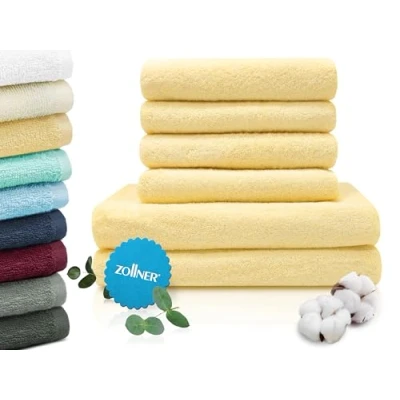 Abbildung von ZOLLNER Handtuch Set, Walkfrottier (6 St), 100% Baumwolle, vom Hotelwäschespezialisten