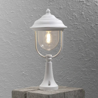 Abbildung von Konstsmide Parma 7224 250 Sockelleuchte / B: 24cm T: H: 54cm 1x75W IP43 lackiertes Aluminium matt weiß