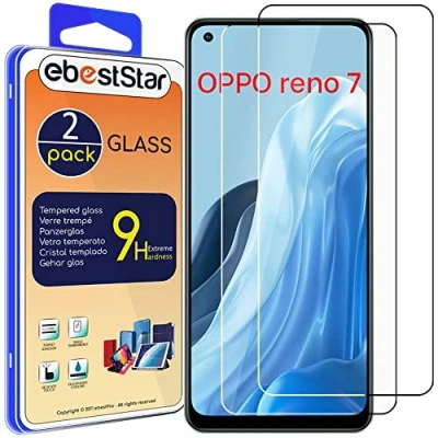Abbildung von ebestStar {2 Stück) Panzer Schutz Glas für Oppo Reno7 4G, 3D Displayschutz, 9H gehärte Glas, Abgerundete, Blasenfrei