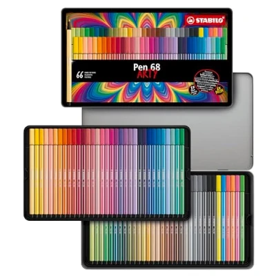 Abbildung von STABILO Faserstift Pen 68 Filzstift 1 mm 66er Metalletui ARTY