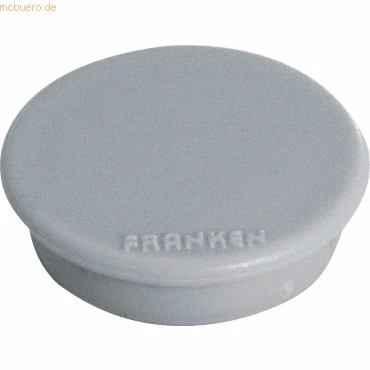 Abbildung von FRANKEN Magnete Rund, 10 Stück, Hochwertige Haftmagnete für Büro, Haushalt, Werkstatt, ideal Whiteboards, Kühlschrank, Plantafeln oder Schaukästen, 24 mm, Grau, HM20 12