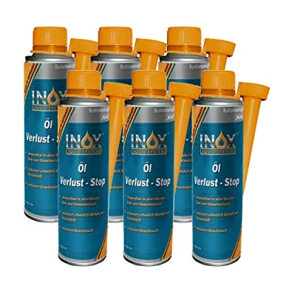 Abbildung von INOX® Öl Verlust Stop Additiv, 6 x 250ml Zusatz verhindert Ölleck im Motor, für alle KFZ Motoren