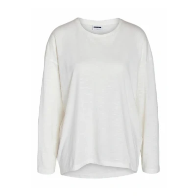 Abbildung von Noisy May Langarm Basic Nmmathilde Langarmshirt, Damen, Größe: Small, Weiß