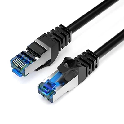 Abbildung von JAMEGA CAT 7 Patchkabel Ethernet RJ45 Netzwerkkabel Rohkabel LAN Kabel Kabel, CAT.7, RJ 45 Stecker (Ethernet) (750 cm)