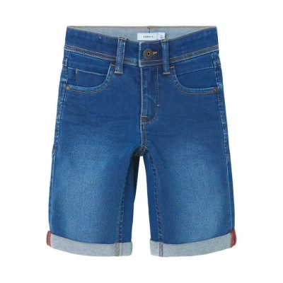 Abbildung von NAME IT Jungen Nkmsilas Slim Dnm L Shorts 2272 ax Noos Shorts, Medium Blue Denim/Detail:light, 92