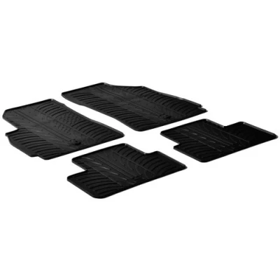 Abbildung von Gledring 0186 Fußmattensatz Gummi vorne und hinten 4 schwarz 750mm 550mm CHEVROLET: Orlando (J309) 1.4, 2.0 LPG, 2.4, 1.8, D, 1.8 LPG 2011