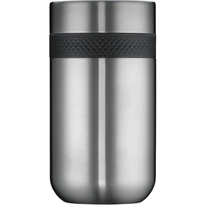 Abbildung von WMF my2Go Thermo Speisebehälter 500ml Isolierbehälter und 200ml Zusatzbehälter, umweltfreundlich, Cromargan Edelstahl mattiert, spülmaschinengeeignet, Silber