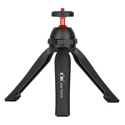 Abbildung von KIWIFOTOS Vlog Mini Table Tripod with Handle for Sony ZV 1F 1 A6100 RX100 Ricoh GR IIIx, M50 M6II G7XIII, G100, Zoom H6 DJI Osmo Pocket etc. Compact Mirrorless Entry Level DSLR Camera Selie Stick