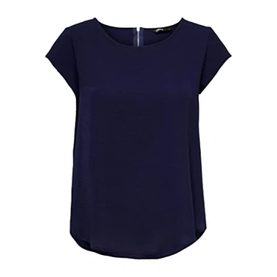 Abbildung von ONLY Onlvic Solid Bluse, Damen, Größe: 38, Evening blue