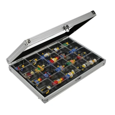Abbildung von Safe, Präsentationsdisplay, Alu Kompakt 12er Einteilung ( 65x58 mm.) blauen Innenausstattung Abm: 295x190x45 mm. pro Stk.