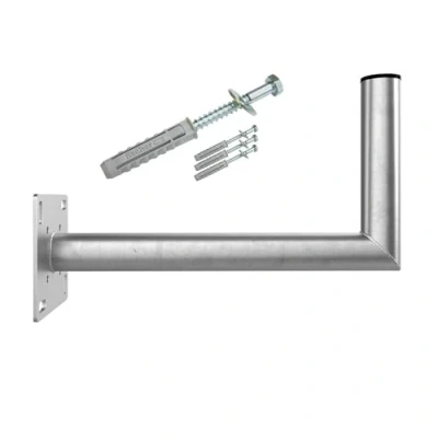 Abbildung von Premium X 40cm Wandhalter ALU Wand SAT Halterung Wandhalterung L Halter 400mm Schraubensatz für Montage
