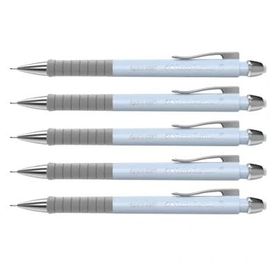 Abbildung von FABER CASTELL 205208 Druckbleistift Apollo sky blue, 5 Stück, Härtegrad B, Mine 0,5 mm, inkl. Radierer