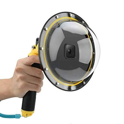 Abbildung von AFAITH Dome Port GoPro Kamera Zubehör, Unterwasser 6&quot; Abdeckkoffer mit wasserdichtem Deckel Case + Floating Bobber Handle Trigger für Hero 6 5 7 Black TM051