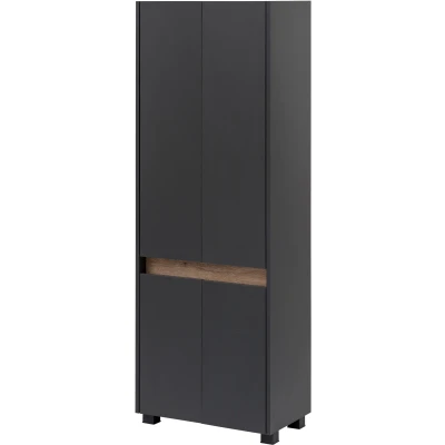 Abbildung von Schildmeyer Hochschrank &quot;Cosmo in verschiedenen Farben&quot;, Breite 57 cm, Badezimmerschrank, Blende im modernen Wildeiche Look
