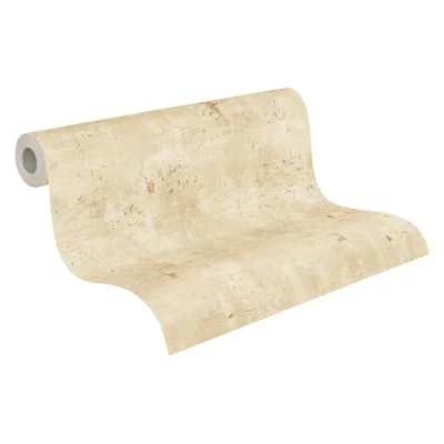 Abbildung von living walls Vliestapete &quot;Stories of Life metallic Betonoptik Beige Gold&quot;, Metall Effekte gemustert, glänzende Tapete für Küchen und Esszimmer Tapeten Wohnzimmer modern