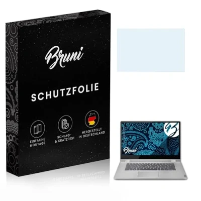 Abbildung von Bruni Schutzfolie kompatibel mit Lenovo IdeaPad C340 14 inch Folie, glasklare Displayschutzfolie (2X)