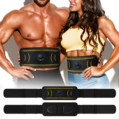 Abbildung von EMS Trainingsgerät, Bauchtrainer Elektrisch, Bauchmuskeltrainer, USB tragbare Elektrische ABS Stimulatoren, 6 Modi und 15 Intensitäten Bauch Trainingsgerät für Zuhause