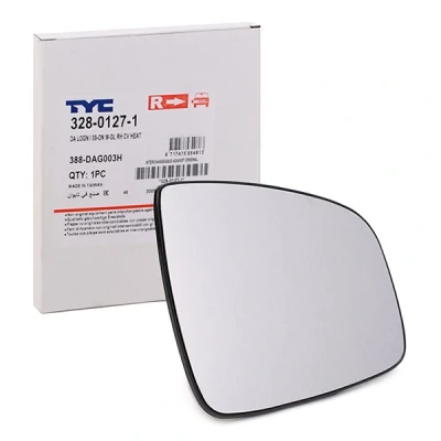 Abbildung von TYC 328 0127 1 Außenspiegelglas rechts DACIA: Duster SUV, Sandero 2, I