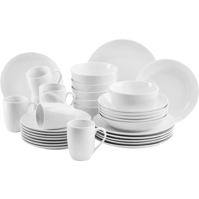 Abbildung von MÄSER Kombiservice &quot;Geschirr Set, Service Barca&quot;, (Set, 30 tlg.), schlichte Coupe Form, Teile, für 6 Personen