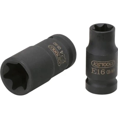Abbildung von KS TOOLS 515.0985 Kraft Stecknuss 30 E12 10 (3/8&quot;) E Profil, Außen Torx