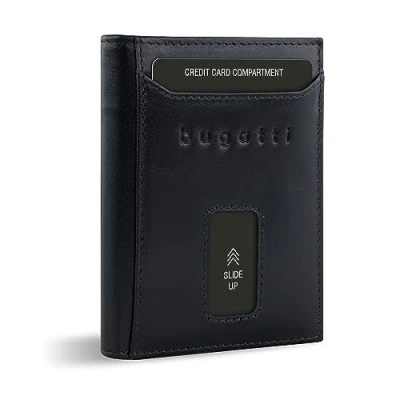 Abbildung von bugatti Secure SLIM Schutz 8 CM Geldbörse, Herren, Größe: One Size, Schwarz