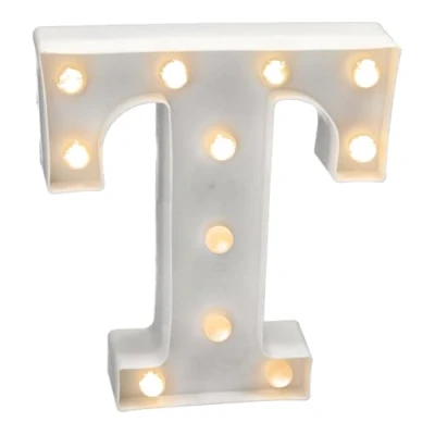 Abbildung von JANDEI Warmes Licht LED Zahlen und Buchstaben für Dekoration Atmosphäre, leuchtendes Herz, Nachtlichter, Geburtstage, Hochzeiten, Schaufenster. Sie funktionieren mit AA Batterien (T)