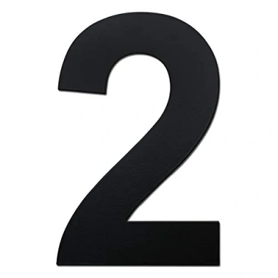 Abbildung von nanlyiau Edelstahl Hausnummer große Anthrazit Höhe 10in/25.4 cm massivem Stahl in RAL 7016,Witterungs und korrosionsbeständig (7016 10in2)