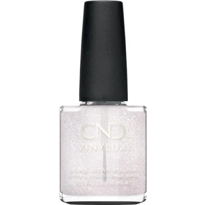 Abbildung von CND Nagellack Vinylux Night Brilliance semi transparent gold glitzer Nr. 468 kratzfest &amp; schnelltrocknend Gleam Glow collection Original