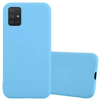 Abbildung von Cadorabo Hülle kompatibel mit Samsung Galaxy A71 4G Schutzhülle TPU Silikon Case Candy Design Slim Kratzfest Weiche Gummi Rundumschutz für in Blau