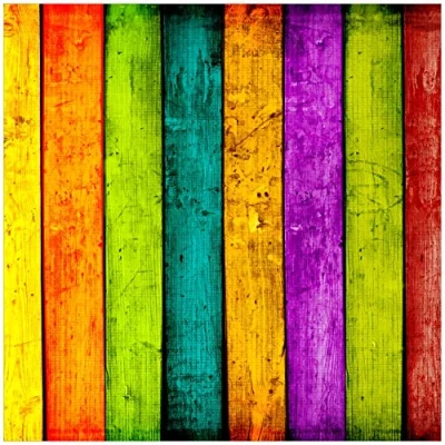 Abbildung von Wallario Möbelfolie selbstklebend/Aufkleber, Tischfolie geeignet für IKEA Lack Tisch Möbeldeko Buntes Holz Bunte Streifen mit Farbe und Holzstruktur in 55 x cm