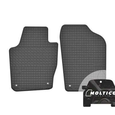 Abbildung von moto MOLTICO Vorne Gummi Automatten Gummimatten Passgenau Allwetter Fussmatten Auto passend für VW Polo V, Audi A1, Seat Ibiza (2009 2017)
