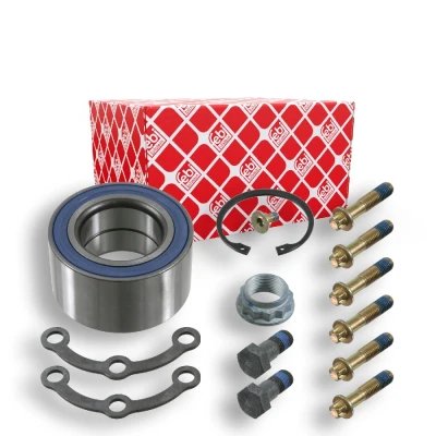 Abbildung von FEBI BILSTEIN 08220 Radlagersatz Hinterachse links, rechts mit Anbaumaterial 88 Schrägkugellager MERCEDES BENZ: E Klasse Limousine