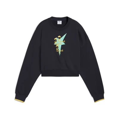 Abbildung von Puma ROAD TO Unity Crewneck MIT Grafik Sweatshirt, Damen, Größe: XL, New navy
