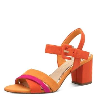 Abbildung von Marco Tozzi Riemensandalette, Damen, Größe: 38, Carrot Schuhe