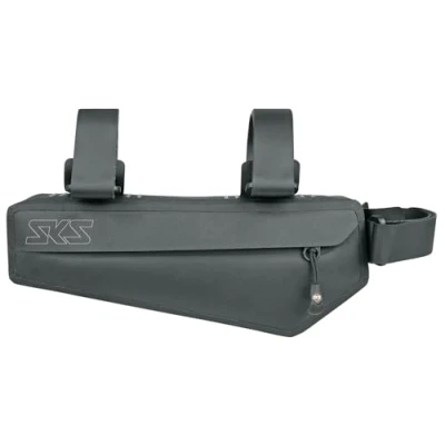 Abbildung von SKS GERMANY Race Frame Bag Rahmentasche für Fahrräder (Fahrradtasche, Windschnittig &amp; Federleicht, Wasserdichtes Polyester, Zwei Innentaschen, Reflektierende Elemente, Sicherer Halt), Schwarz
