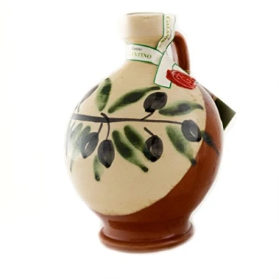 Abbildung von Handgemachter Keramiktopf “Robin mit nativem Olivenöl 500ml