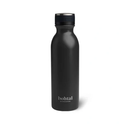 Abbildung von Smartshake Bohtal Doppelt isolierte schwarze Wasserflasche 600ml Edelstahl Metall für heiße und kalte Getränke BPA freie Thermo Vakuum Trinkflasche