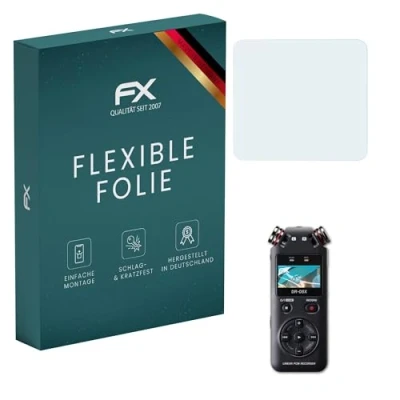 Abbildung von atFoliX Schutzfolie kompatibel mit Tascam DR 05X Folie, ultraklare und flexible FX Displayschutzfolie (3X)