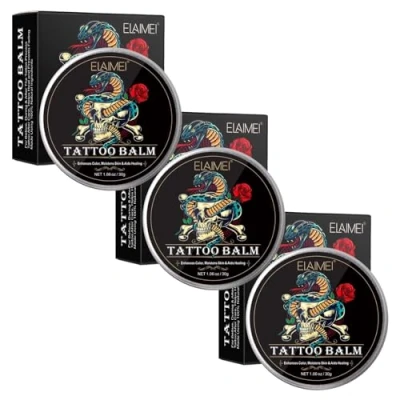 Abbildung von P Beauty Cosmetic Accessories Hautcreme Tattoopflege Balsam Tattoocreme Aftercare Tattoo Tägliche Pflege Creme, 3 tlg.