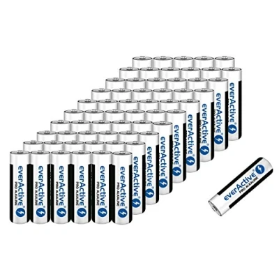 Abbildung von Batterien Mignon AA LR6 Alkaline Vorratspack 60 Stück everactive Markenqualität