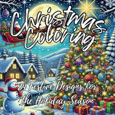 Abbildung von Christmas Coloring Countdown: 24 Festive Designs for the Holiday Season: An Advent Book to Celebrate Joy of