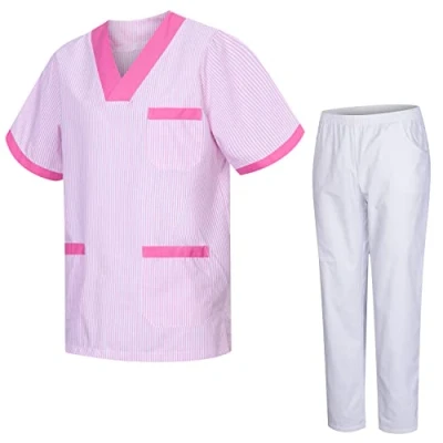 Abbildung von MISEMIYA Medizinische Uniform mit Oberteil und Hose Large, Fucsi T817 9