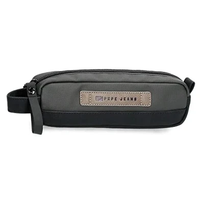 Abbildung von Pepe Jeans Truxton Federmäppchen, Grau, 19 x 5 3,5 cm, Baumwolle, Polyester und PU., Mehrfarbig (Mehrfarbig), única, etui