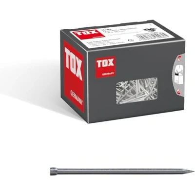 Abbildung von TOX Drahtstifte Nails M 1,6x30 mm mit Stauchkopf für beinahe unsichtbare Befestigungen in Holz, universelle Einsatzmöglichkeit im Innen und Außenbereich, blanker Stahl, 400 g Karton, 063100202
