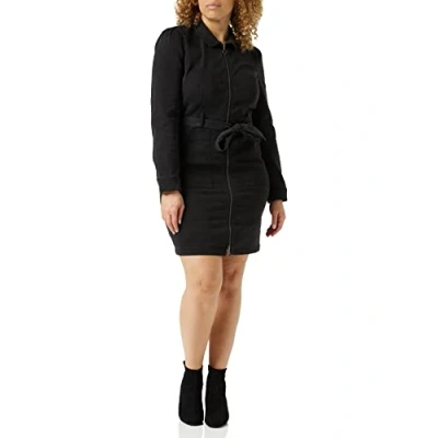 Abbildung von ONLY Damen Onlnew Chigo Dnm Noos Dress, Washed Black, 34 EU