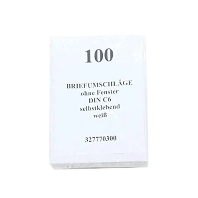 Abbildung von MAILMEDIA 30002361 Briefumschläge C6 (162x114 mm), ohne Fenster, selbstklebend, 72 g/qm, 100 Stück
