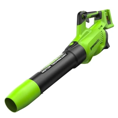 Abbildung von Greenworks 48V(2x24V) Axial Akku Laubbläser mit bürstenlosem Motor, Turbofunktion, 217 km/h, 16,4 m3/min OHNE zwei Batterien &amp; Ladegerät, 3 Jahre Garantie GD24X2AB