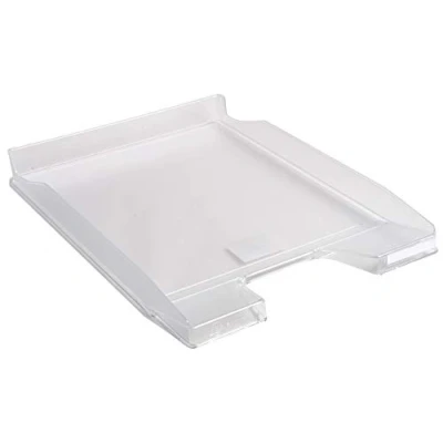 Abbildung von Exacompta 11423D 10er Pack Premium Briefablage Combo Mini DIN A4. Idealer Briefkorb für Ihre Organisation. Robuster und stapelbarer Ablagekorb kristall