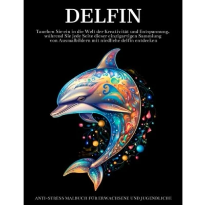 Abbildung von Delfin Malbuch für Erwachsene und Jugendliche: Mandalas Blumen Designs,Geschenke Tierliebhaber