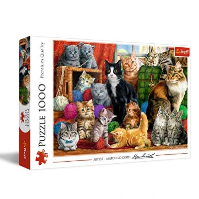 Abbildung von Trefl TR10555 Katzentreffen Puzzle 1000 Teile Premium